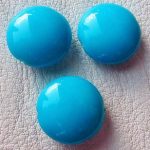 Tšehhi lapik klaaspärl 17 mm sinine, 1 tk