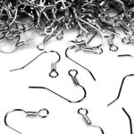 Plaatina värvi kõrvarõngakonks 15 mm 2 tk