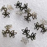 Antiikpronks 3-leheline helmekübar 14 mm, 1 tk