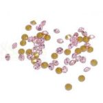 Klaaskristall koonus SS11 roosa 1 tk