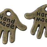 Antiikpronks ripats "Handmade" 13x12 mm, 1 tk