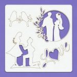 Väljalõigete komplekt Wedding 001