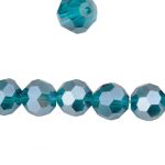 Lihvitud ümar klaashelmes 12 mm Green blue, 1 tk