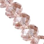 CrystaLine rondell heleroosa AB 6x8 mm 1 tk