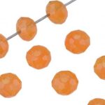 Läbikumav oranž lihvitud rondell 4x3 mm 1 tk