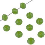 Oliiviroheline lihvitud rondell 4x3 mm 1 tk