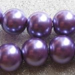 Sirelillad klaaspärlid 4 mm, 10 tk