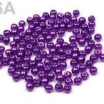 Lillad klaaspärlid 4 mm, 10 tk