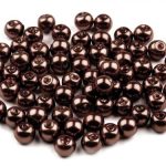 Tumepruunid klaaspärlid 6 mm 10 tk