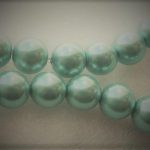 Helesinised klaaspärlid 6 mm 10 tk