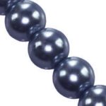 Hallikassinised klaaspärlid 6 mm 10 tk