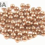 Beežid klaaspärlid 6 mm, 10 tk