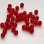 Punane klaashelmes 4 mm 10 tk