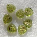 Roheline leht 9 mm, kuldne roots 10 tk