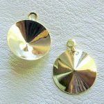 Kullatud (hele) pesa rivolile 12 mm, 1 tk