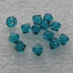 Swarovski bicone 4 mm Blue Zircon 1 tk