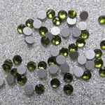 Klaaskristall 2,8 mm (SS10) oliiviroheline 1 tk