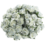 Mulberry paberist avatud õiega roos 25 mm 2 tooni antiiksinine SAA-352.25, 1 tk