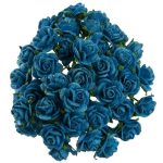 Mulberry paberist avatud õiega roos 20 mm türkiis MKX-027.20, 1 tk