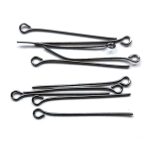 Läikivmust aasaga ehtenõel 35x0,8 mm 10 tk