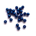 Plastikpärlid 4 mm tumesinine, 10 tk