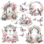 ScrapAndMe kaaneleht 20,3x20,3cm Pink Roses, 1 tk