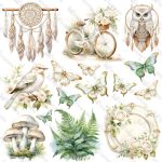 ScrapAndMe kaaneleht 20,3x20,3cm White Roses, 1 tk